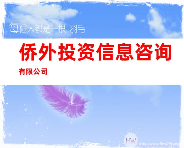 侨外投资信息咨询有限公司